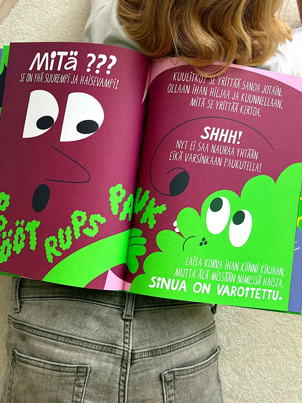 Apua, kirjassani on pieru!