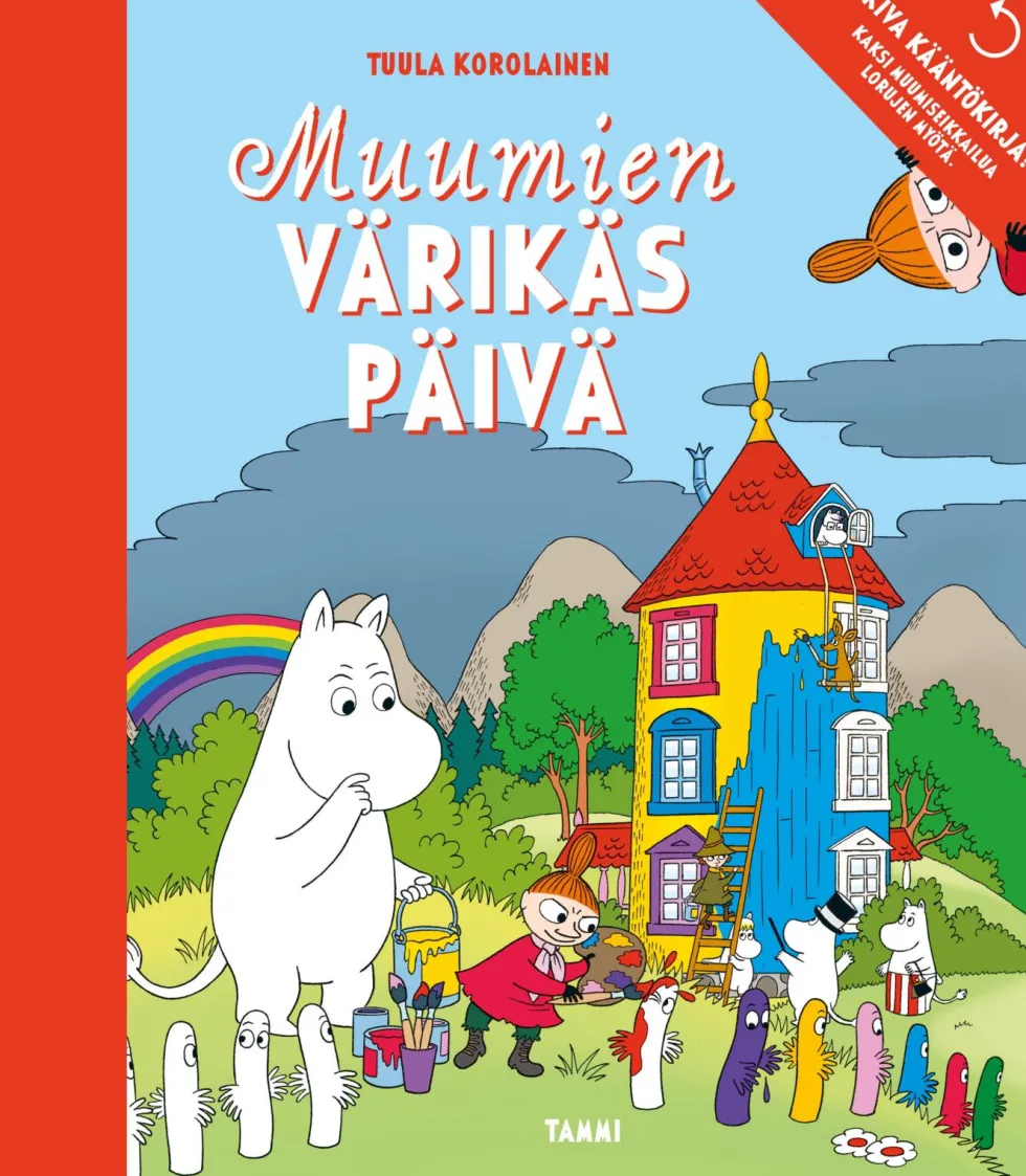 Muumien värikäs päivä ja metsäseikkailu -kääntökirja